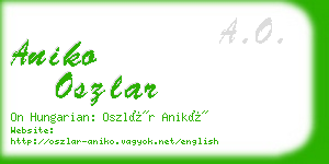aniko oszlar business card